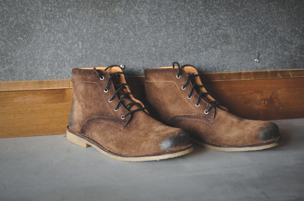 The Grover | Burnished Tobacco Suede, Shop Hound & Hammer Men's Handcrafted Boots