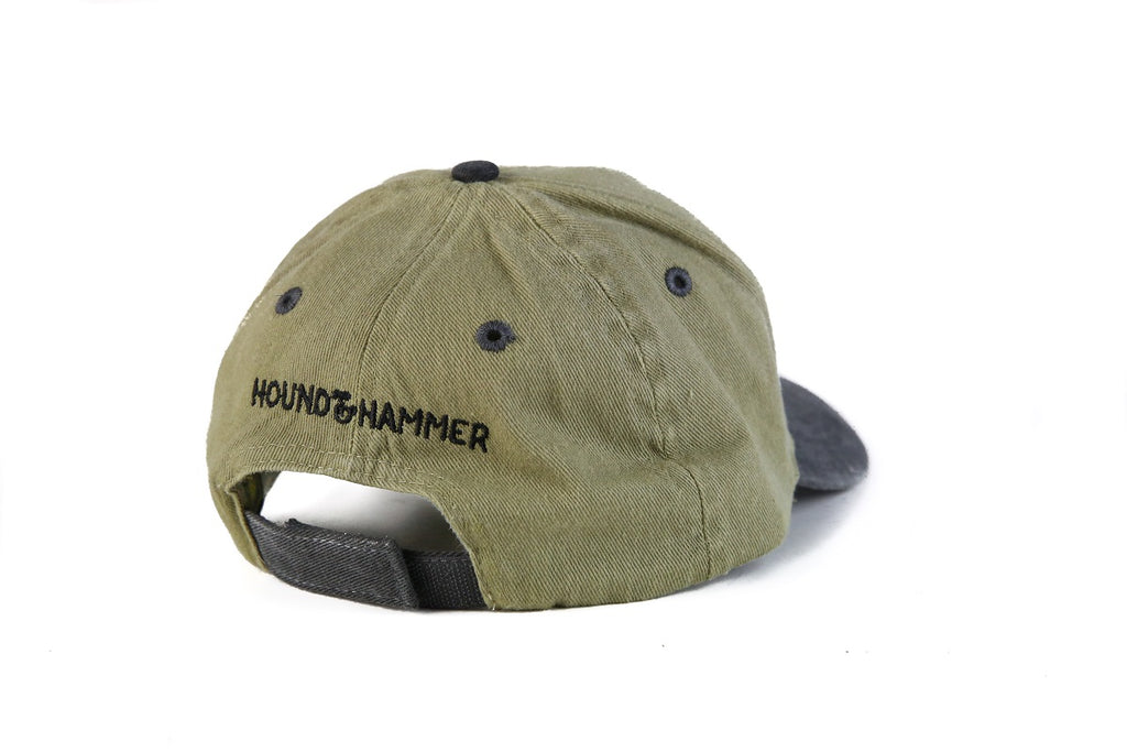 Hound & Hammer Logo Caps - Khaki/Charcoal, Shop Hound & Hammer Men's Handcrafted Boots